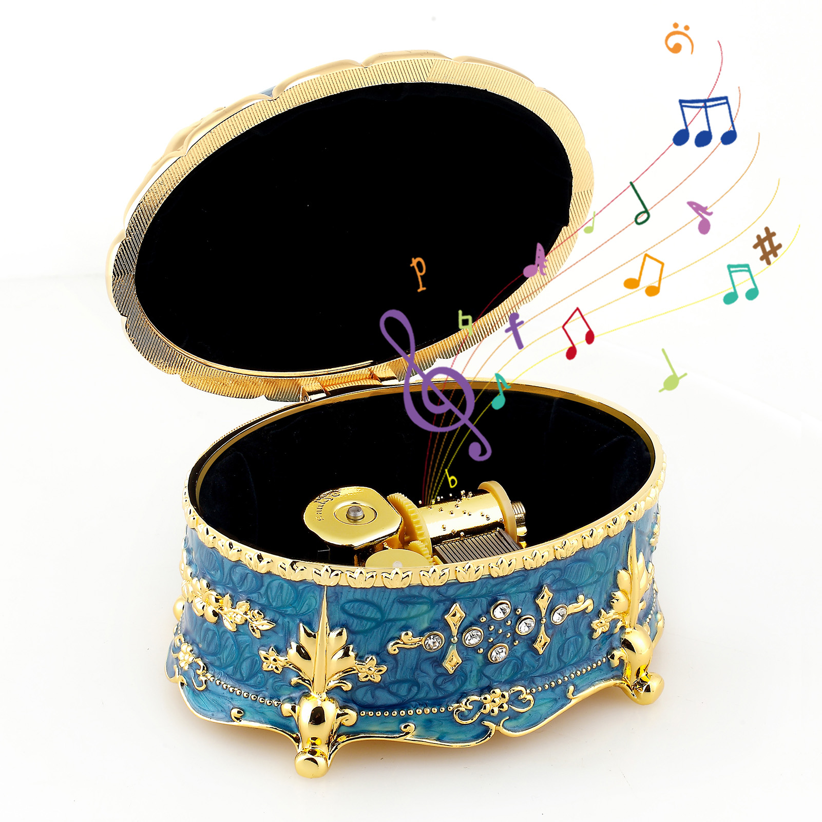 Musical Instrument Old - SOFTALK Oval Emboss Alloy Metal Music