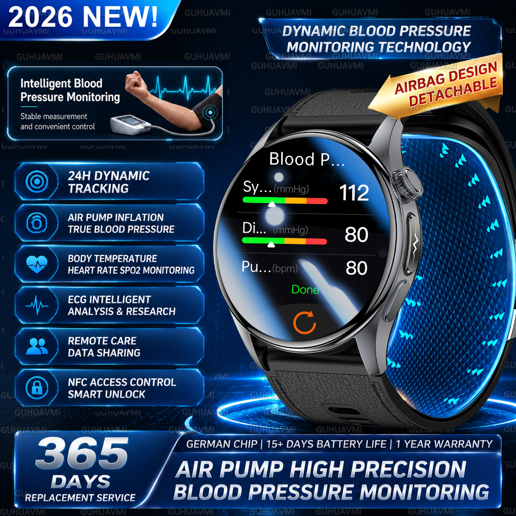 Musical Instrument In Japanese - 2026New Air Pump+Airbag Inflatable Cuff Smartwatch