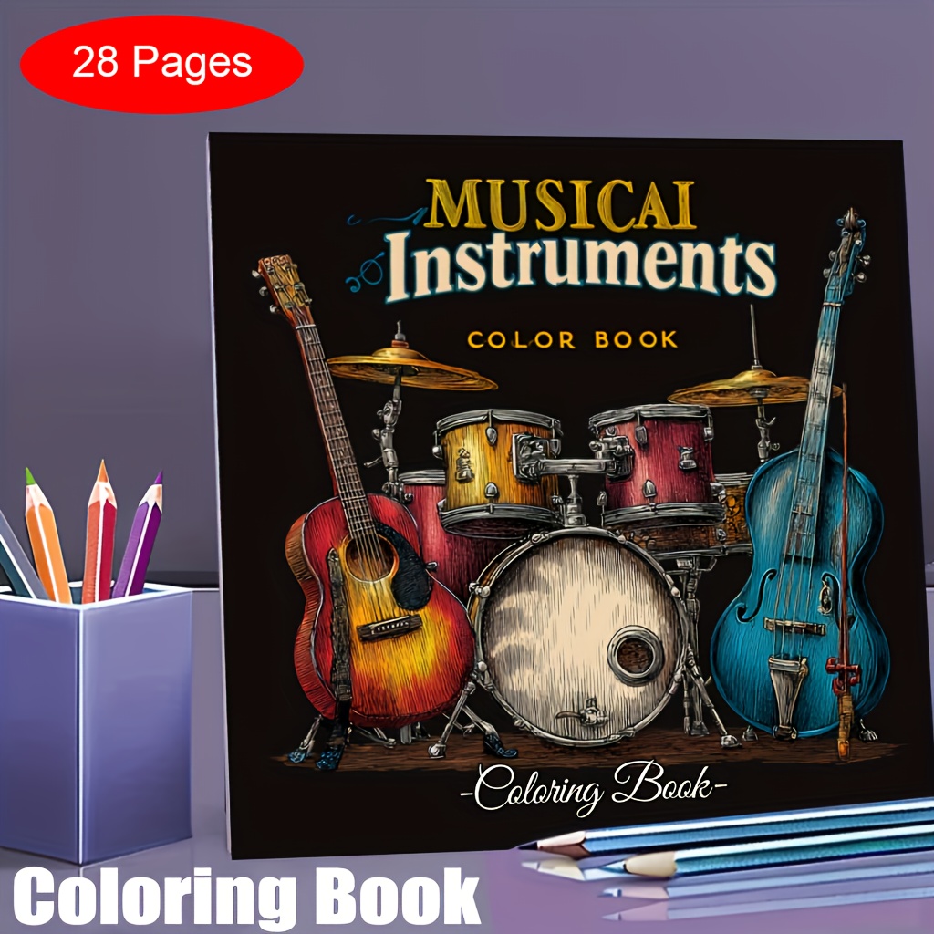 28 Pages Musical Instrument Co – Musical Instrument Coloring Pages Bewertung und Preis