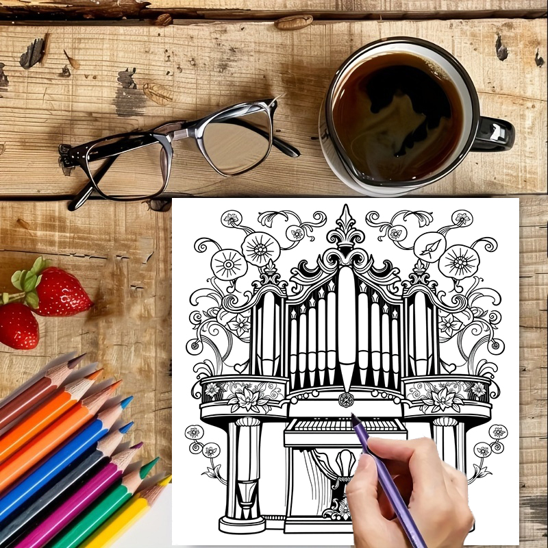 28 Pages Musical Instrument Co – Musical Instrument Coloring Pages Bewertung und Preis