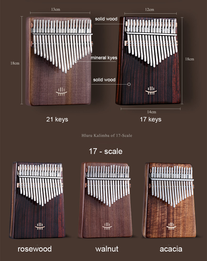 Hluru Kalimba 17 Keys with Hol – Musical Instrument African Bewertung und Preis