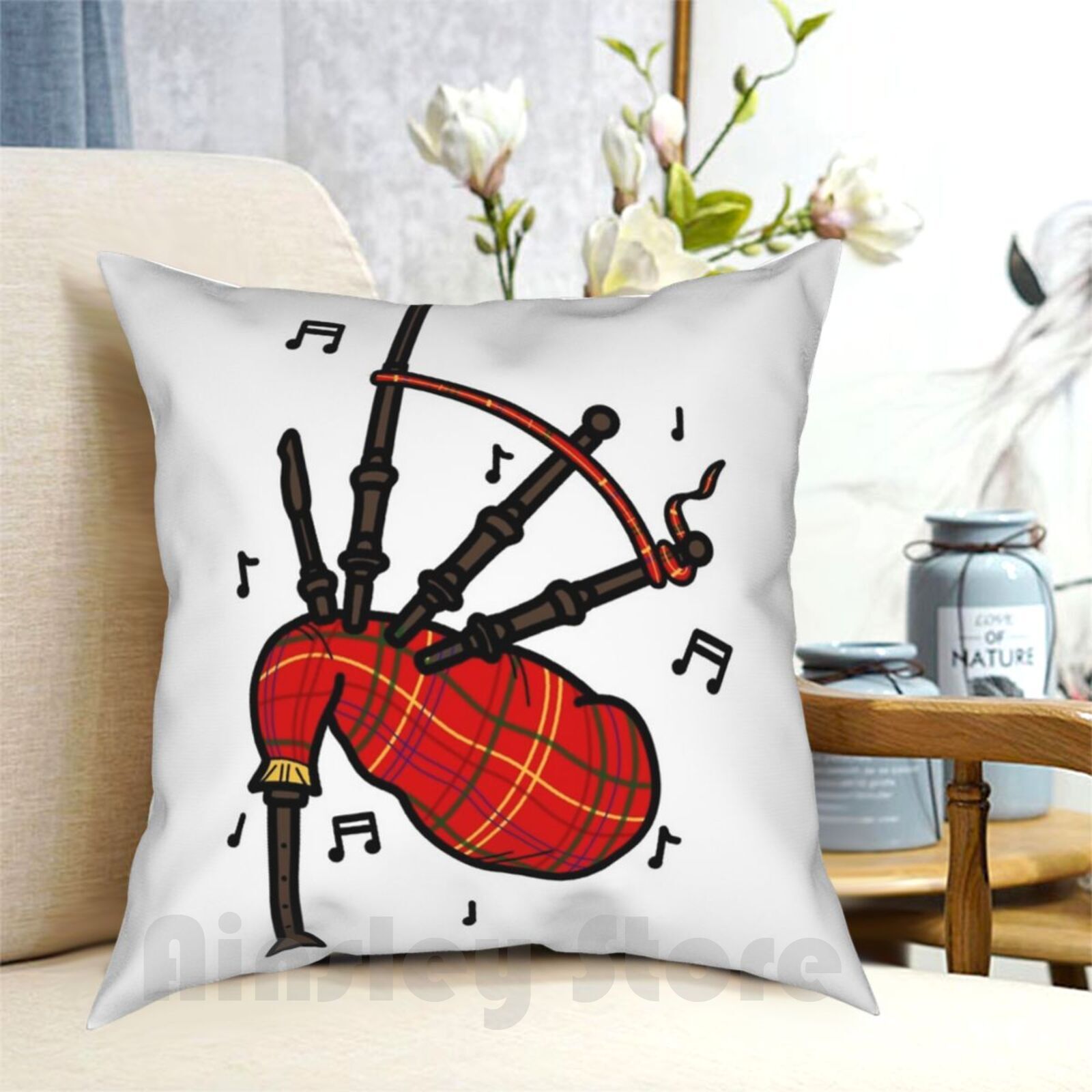 Bagpipes Pillow Case Printed H – Musical Instrument Of Scotland Bewertung und Preis