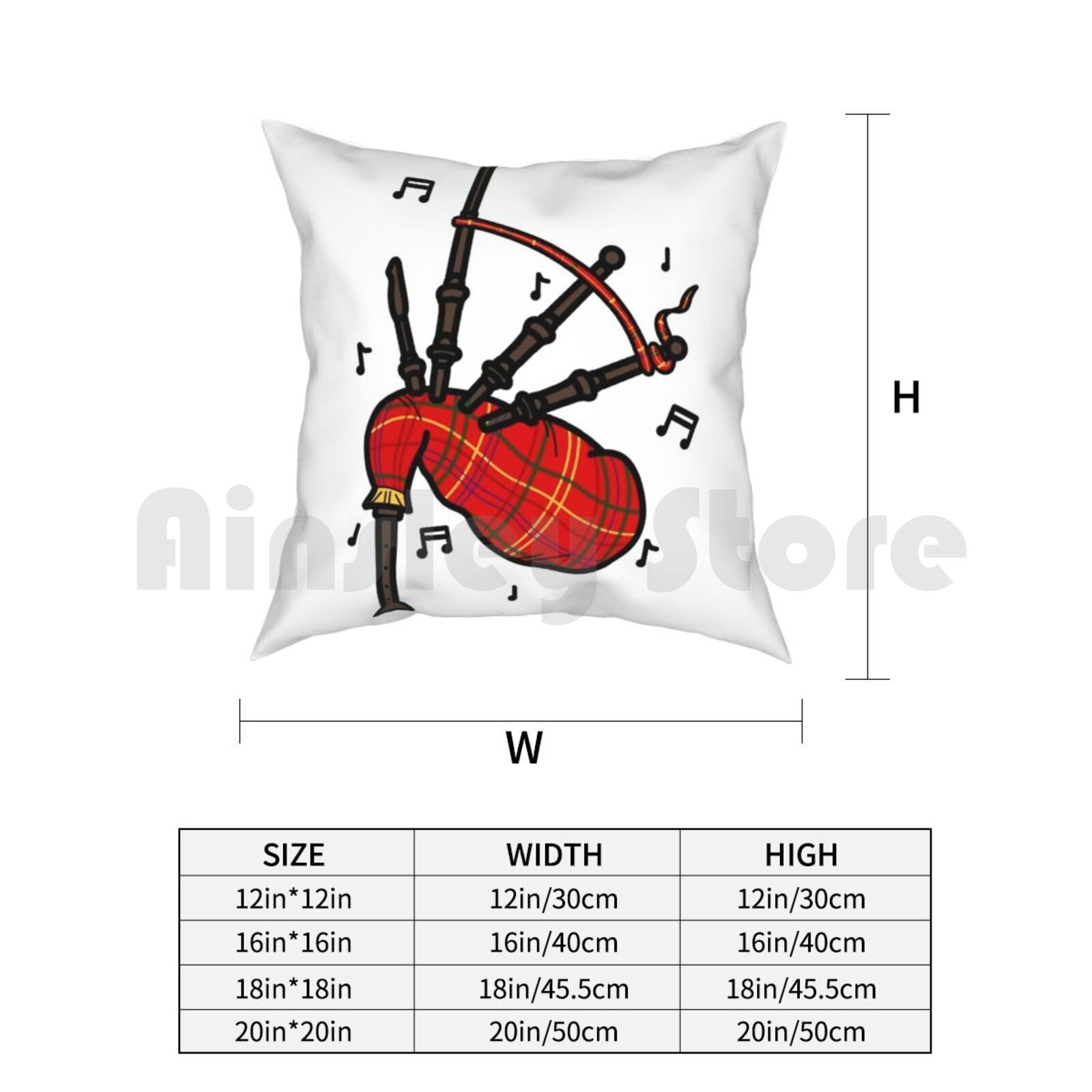 Bagpipes Pillow Case Printed H – Musical Instrument Of Scotland Bewertung und Preis