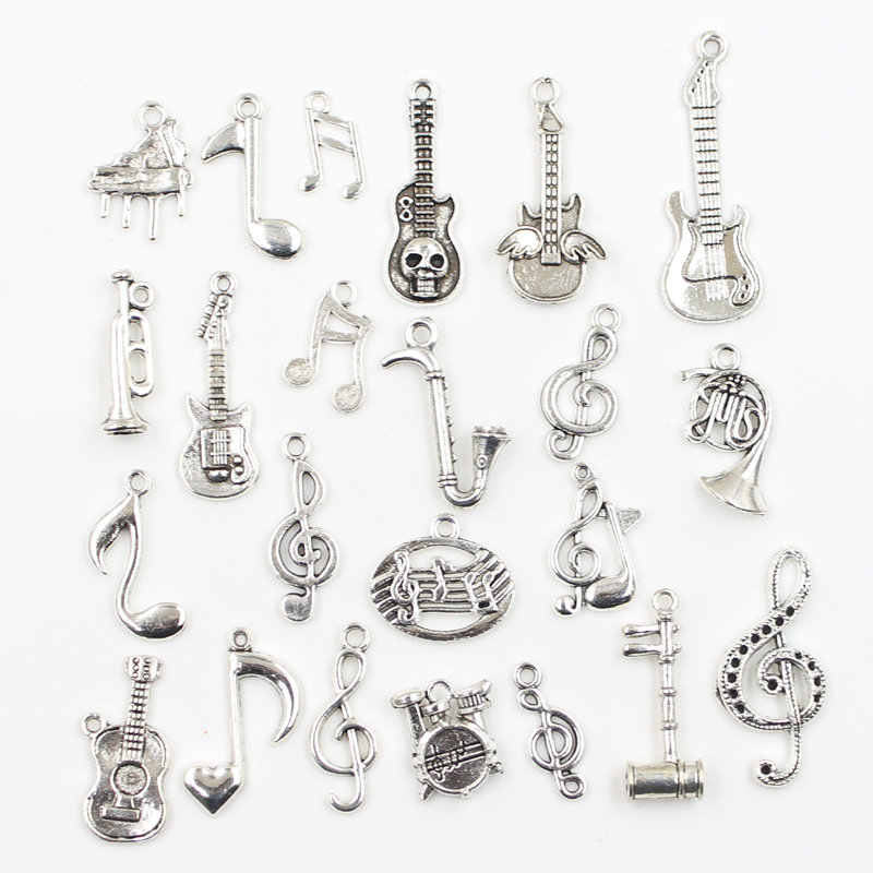 30pcs Charms Musical Guitar No – Musical Instrument Old Bewertung und Preis