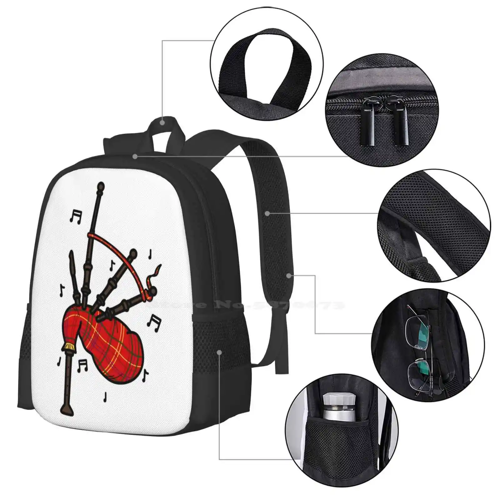 Bagpipes Pattern Design Bag St – Musical Instrument Of Scotland Bewertung und Preis